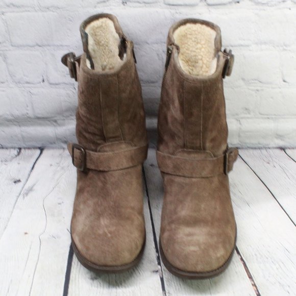 UGG Insulated Zip Winter Ankle Boots Size 6.5 - Picture 5 of 9